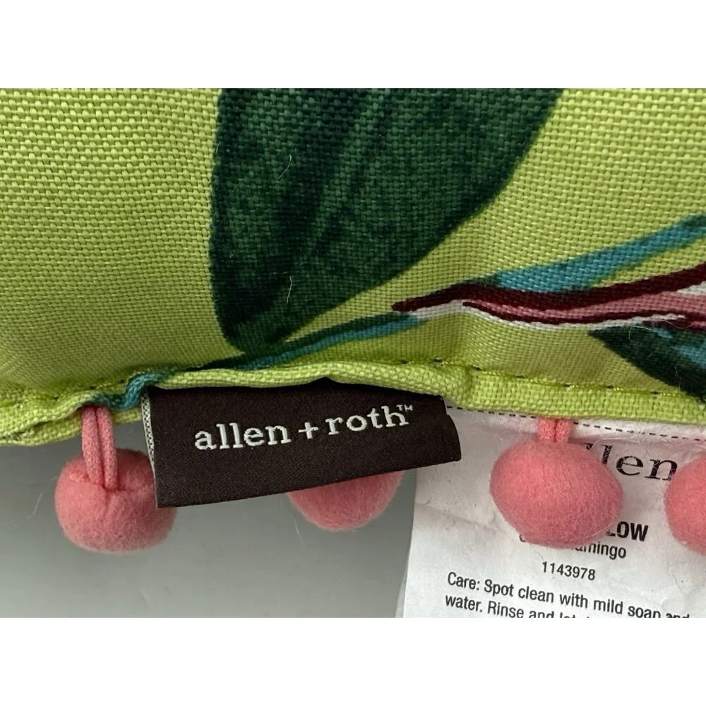Allen + Roth Indoor/Outdoor Pillows Set Of 2 Flamingo‎ & Watermelon Colorful EUC - Picture 6 of 12